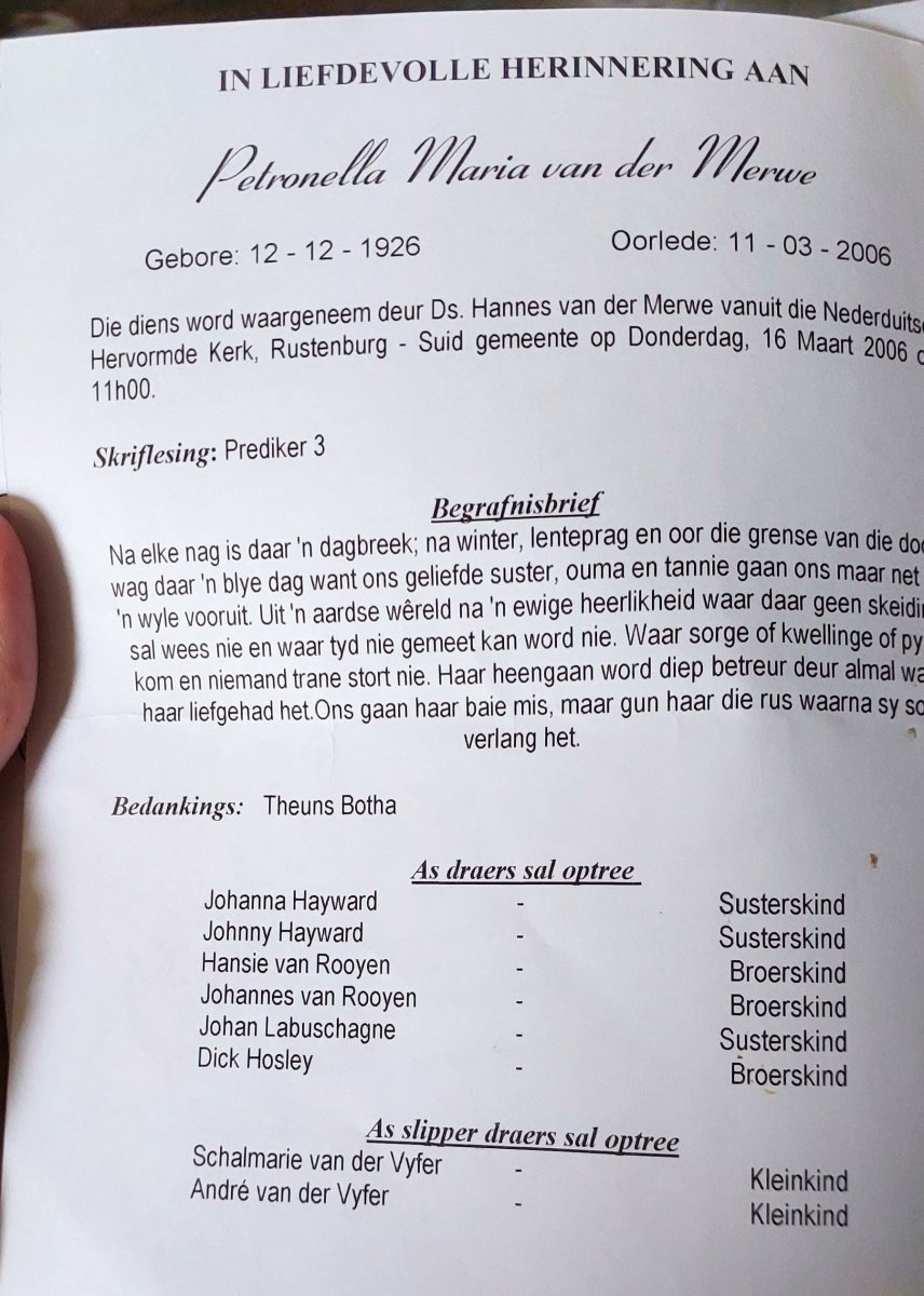 MERWE-VAN-DER-Petronella-Maria-1926-2006-F-01