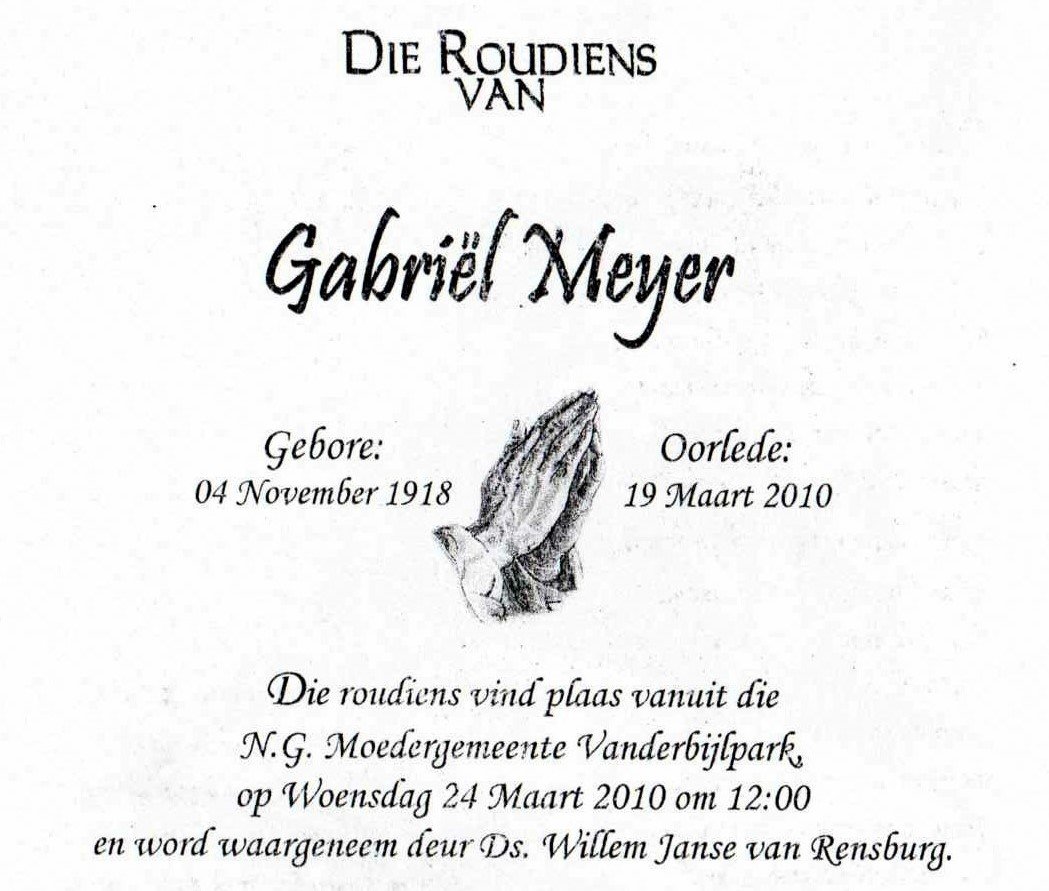 MEYER-Gabriël-Nn-Gawie-1918-2010-M_99
