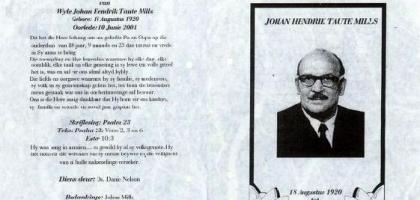 MILLS-Johan-Hendrik-Taute-1920-2001-M