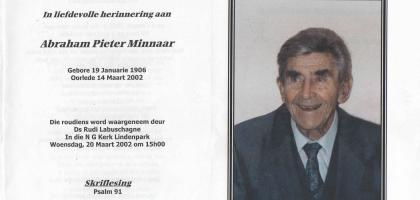 MINNAAR-Abraham-Pieter-Nn-Braam-1906-2002-M