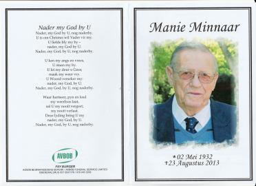 MINNAAR-Hermanus-Lambertus-DeVilliers-Nn-Manie-1932-2013-M