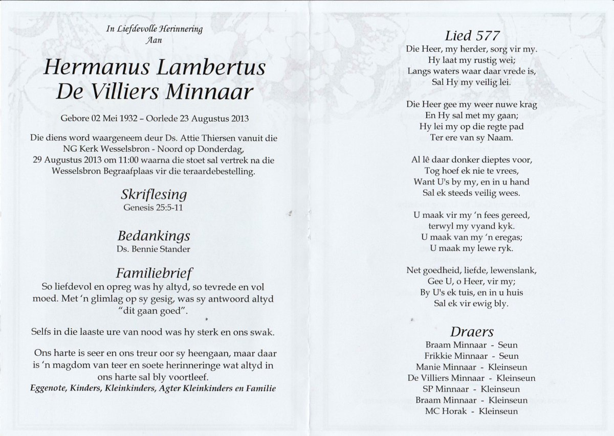 MINNAAR-Hermanus-Lambertus-DeVilliers-Nn-Manie-1932-2013-M_2