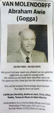 MOLENDORFF-VAN-Surnames-Vanne