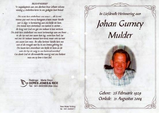 MULDER-Johan-Gurney-1929-2004-M_1