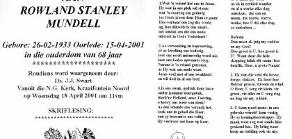 MUNDELL-Rowland-Stanley-1933-2001-M