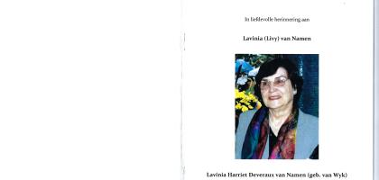 NAMEN-VAN-Lavinia-Harriet-Deveraux-Nn-Livy-nee-VanWyk-1931-2017-F