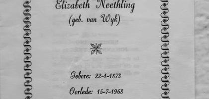 NEETHLING-Elizabeth-Magdalena-nee-VanWyk-1873-1968-F