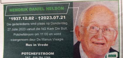 NELSON-Hendrik-Daniel-1937-2023-M