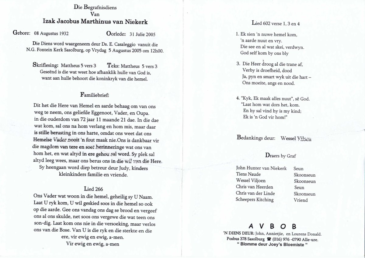 NIEKERK-VAN-Izak-Jacobus-Marthinus-1932-2005-M_2