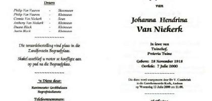 NIEKERK-VAN-Johanna-Hendrina-Nn-Joyce-1918-2000-F