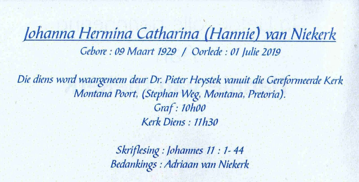 NIEKERK-VAN-Johanna-Hermina-Catharina-Nn-Hannie-1929-2019-F-95