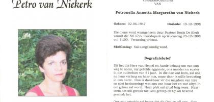NIEKERK-VAN-Petronella-Annetta-Margaretha-Nn-Petro-nee-Barnard-1947-1998-F