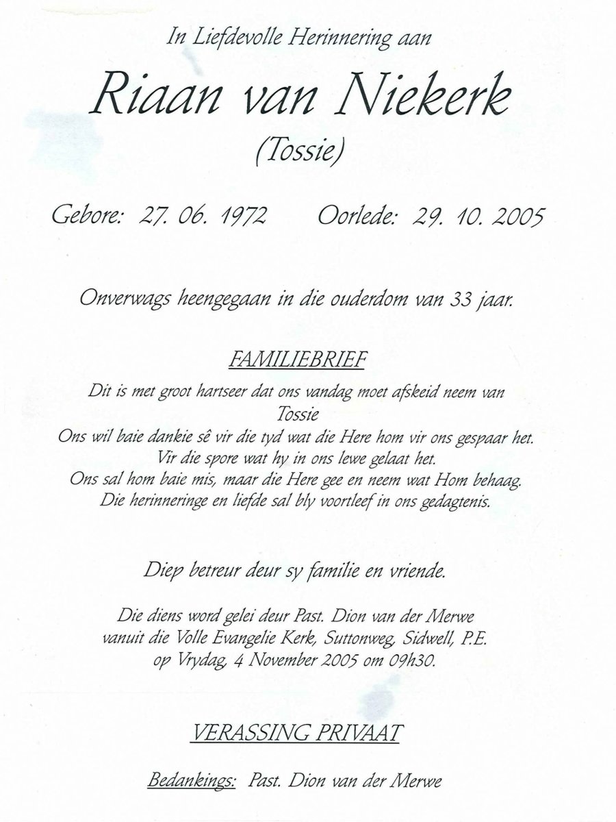 NIEKERK-VAN-Riaan-Nn-Tossie-1972-2005-M_2