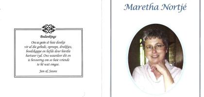 NORTJÉ-Maria-Dorethea-Magaretha-Nn-Maretha-1957-2007-F