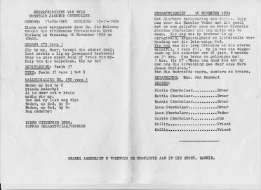OBERHOLZER-Cornelis-Jacobus-Nn-Corrie-1969-1994-M