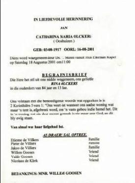 OLCKERS-Catharina-Maria-Nn-Rina-nee-Oosthuizen-1917-2001-F