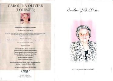 OLIVIER-Carolina-Jacomina-Greeff-née-Loubser-1921-2006-F
