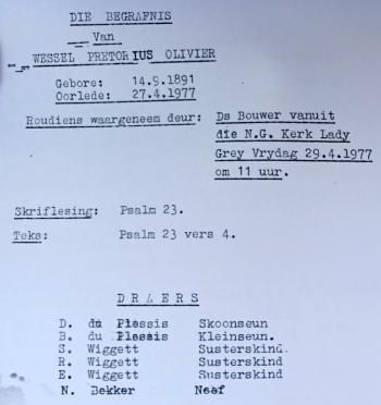 OLIVIER-Wessel-Pretorius-1891-1977-M