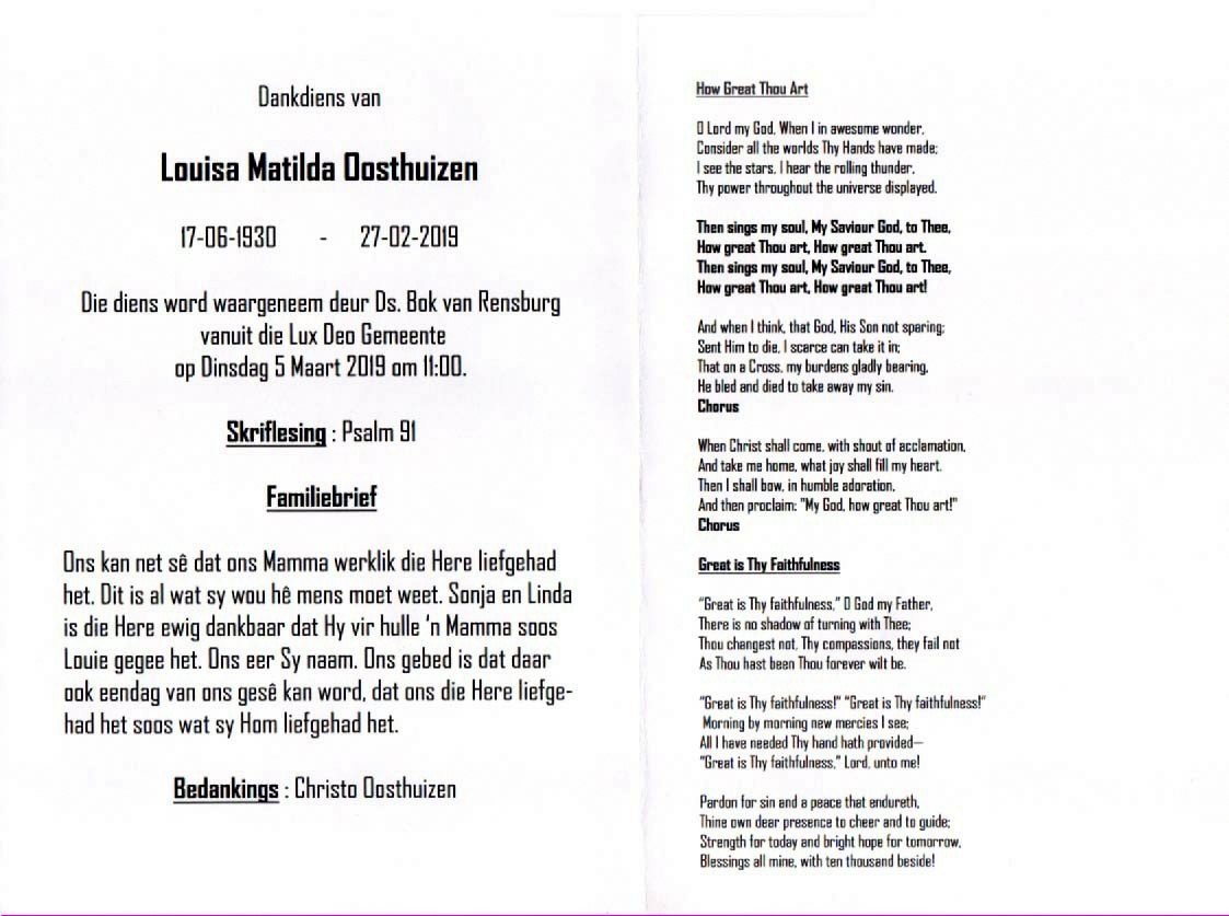 OOSTHUIZEN-Louisa-Matilda-Nn-Louie-1930-2019-F-2