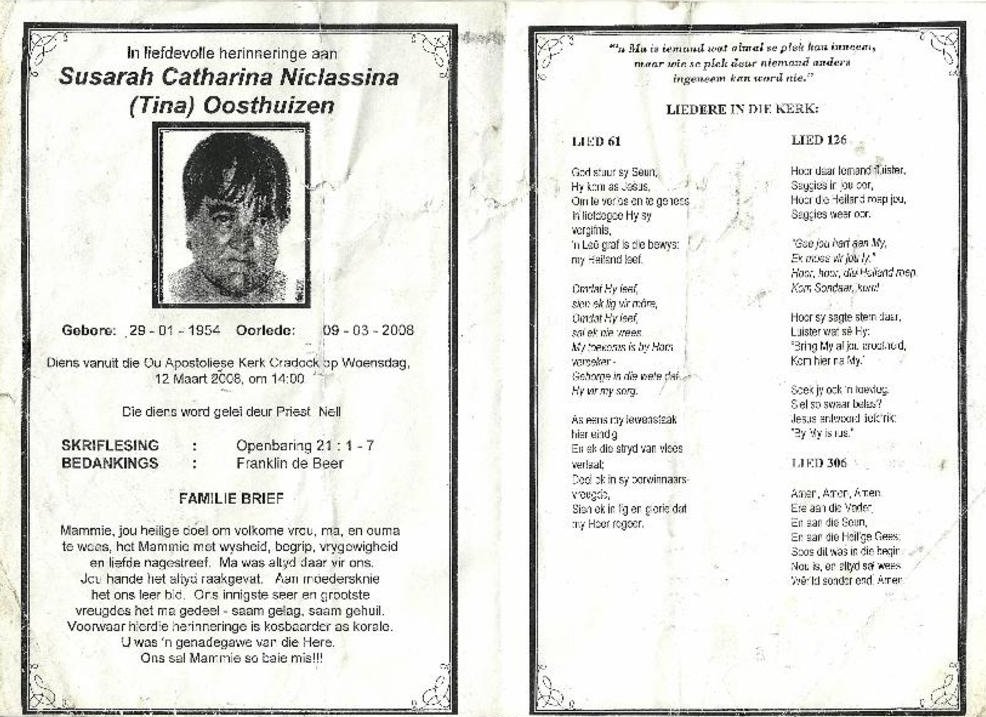 OOSTHUIZEN-Susarah-Catharina-Niclassina-Nn-Tina-1954-2008-F_1
