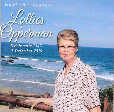 OPPERMAN-Johanna-Elizabeth-Nn-Lollies-nee-Verkuil-1947-2019-F