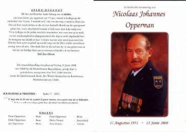 OPPERMAN-Nicolaas-Johannes-Nn-Niekie-1951-2008-SAP-M