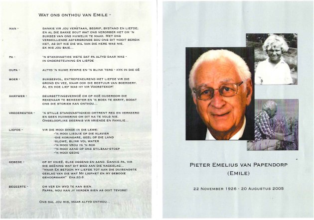 PAPENDORP, Pieter Emelius van 1926-2005_1