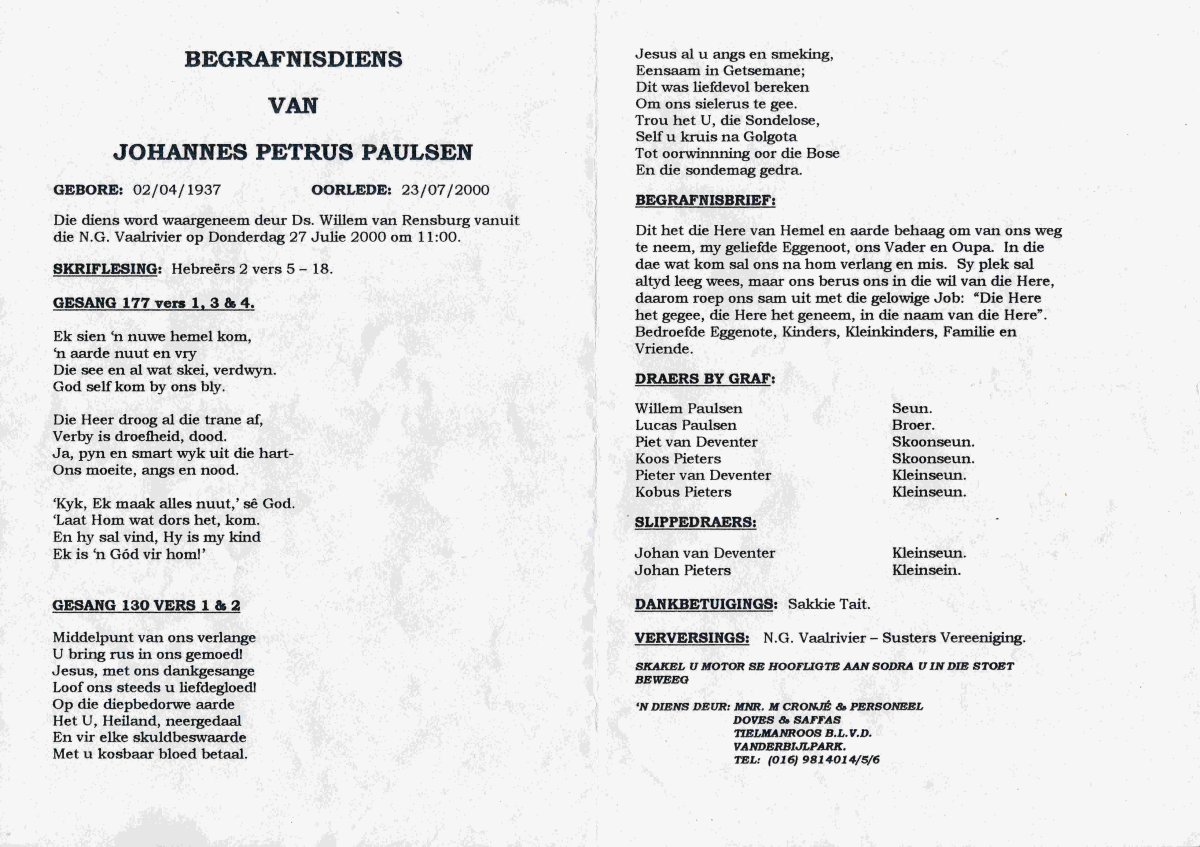 PAULSEN-Johannes-Petrus-1937-2000-M-2