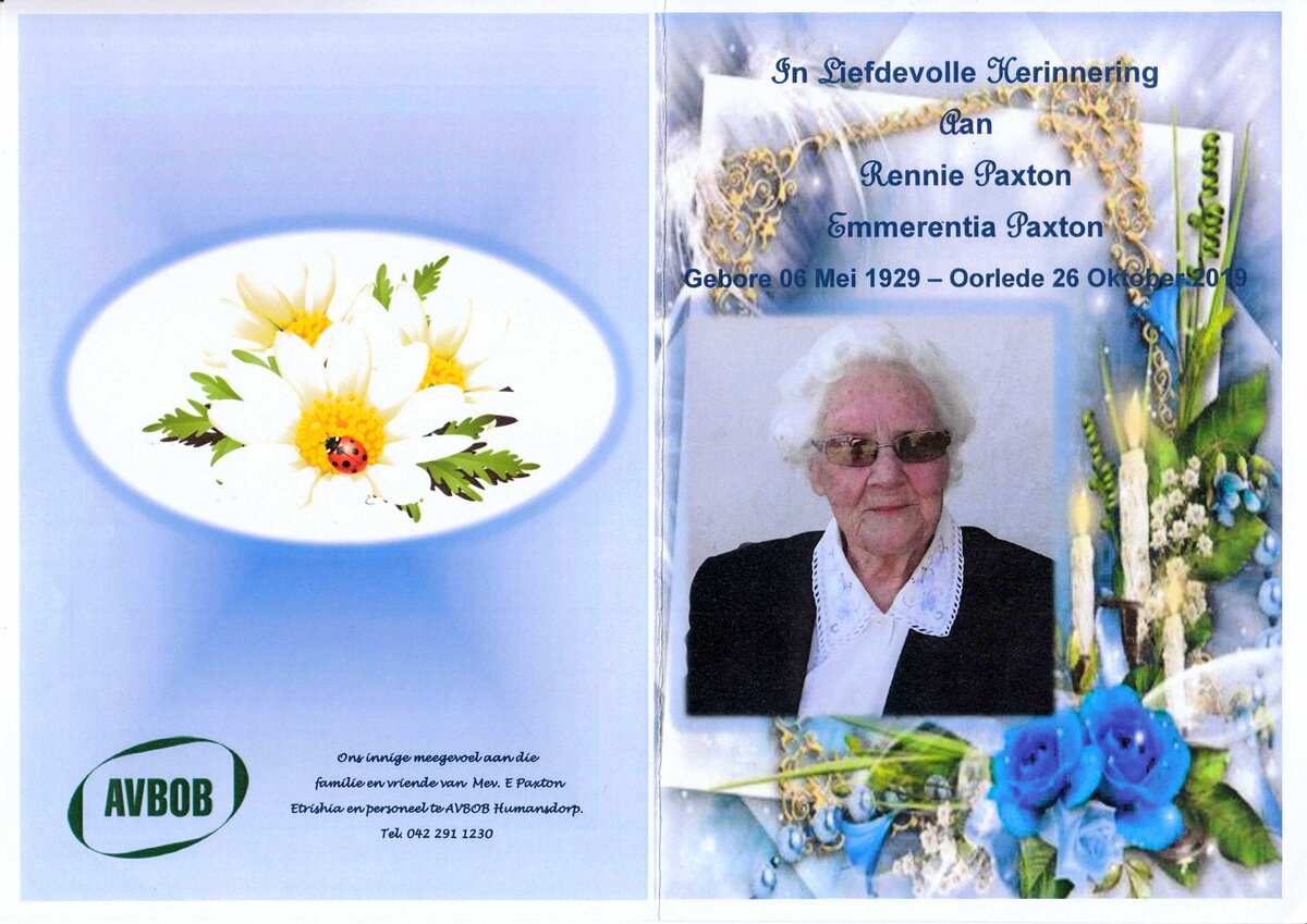 PAXTON-Emmerentia-Nn-Rennie-1929-2019-F-01
