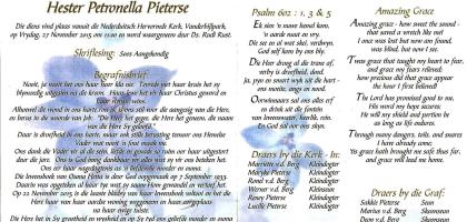 PIETERSE-Hester-Petronella-Nn-Hetta-née-Smith-1933-2015-F