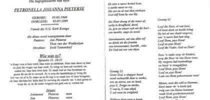 PIETERSE-Petronella-Johanna-née-Coetzee-1940-1999