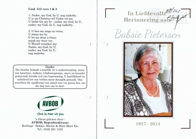 PIETERSEN-Maria-Petronella-Nn-Babsie-1927-2013-F_1