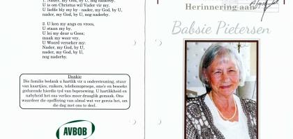 PIETERSEN-Maria-Petronella-Nn-Babsie-1927-2013-F