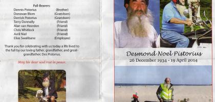 PISTORIUS-Desmond-Noel-1934-2014