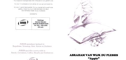 PLESSIS-DU-Abraham-VanWijk-1926-2012