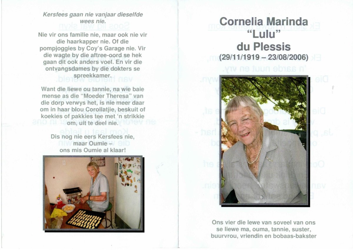 PLESSIS-DU-Cornelia-Marinda-Nn-Lucy.MoederTheresa-1919-2006-F_1