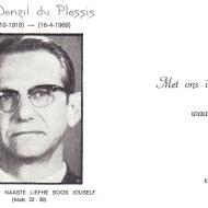 PLESSIS, Izak Denzil du 1918-1969