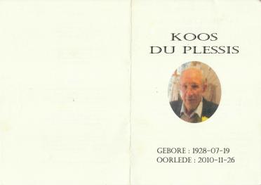 PLESSIS-DU-Jacobus-Francois-Nn-Koos-1928-2010-M-101