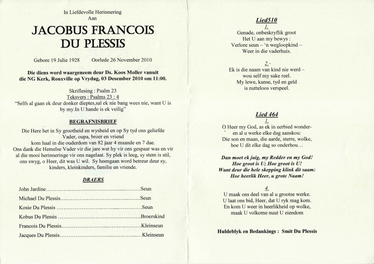 PLESSIS-DU-Jacobus-Francois-Nn-Koos-1928-2010-M-102