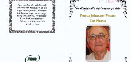 PLESSIS-DU-Petrus-Johannes-Venter-1928-2015-M