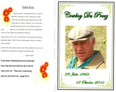 PREEZ-DU-Arie-Willem-Nn-Cowboy-1945-2015-M