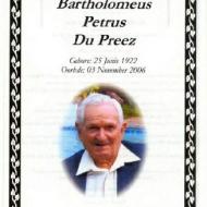 PREEZ-DU-Bartholomeus-Petrus-Nn-OupaKierie-1922-2006-M_1