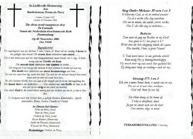 PREEZ-DU-Bartholomeus-Petrus-Nn-OupaKierie-1922-2006-M_2