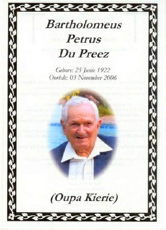 PREEZ-DU-Bartholomeus-Petrus-Nn-OupaKierie-1922-2006-M_99