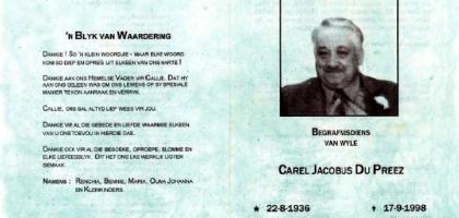 PREEZ-DU-Carel-Jacobus-Nn-Callie-1936-1998-M