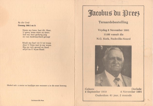 PREEZ, Jacobus du 1910-1991_1