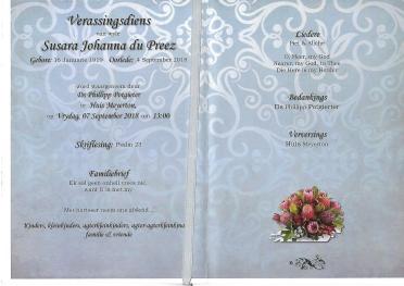 PREEZ-DU-Susara-Johanna-Nn-Sarie-1919-2018-F-101
