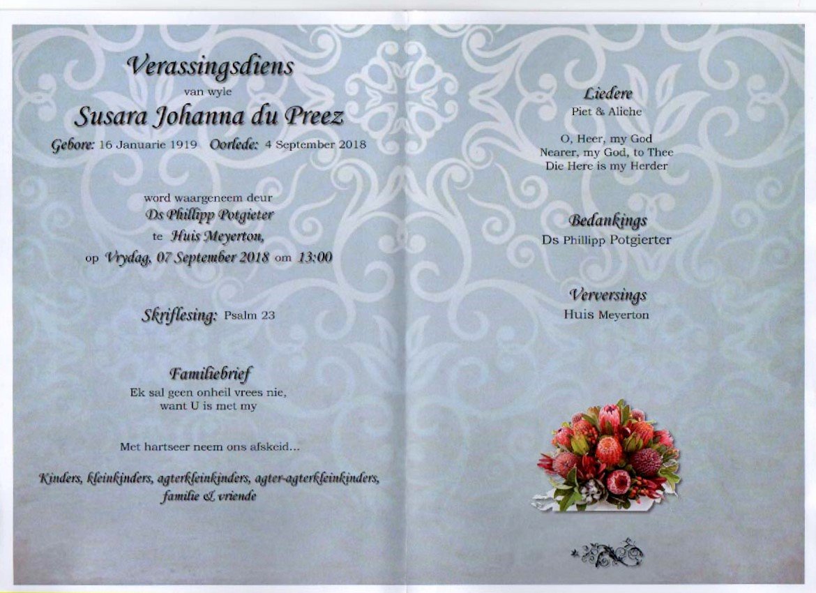 PREEZ-DU-Susara-Johanna-Nn-Sarie-1919-2018-F-2