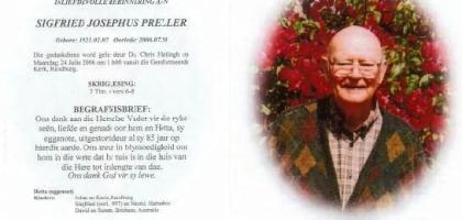 PRELLER-Sigfried-Josephus-1921-2006-M