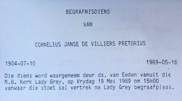 PRETORIUS-Cornelius-JanseDeVilliers-1904-1989-M